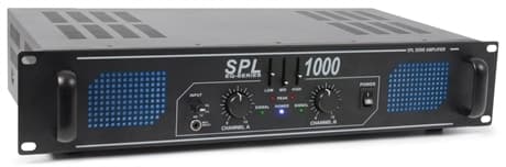 SPL 1000 Förstärkare 2x 500W Peak effekt EQ Svart