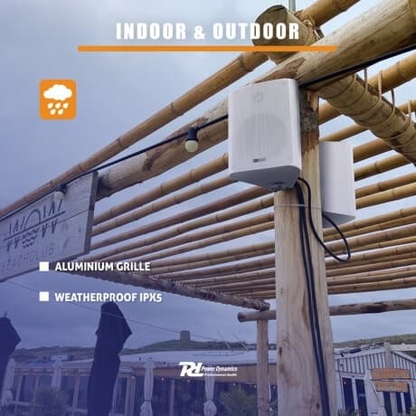 Power Dynamics BC40V högtalarset, 4"100W IP56 100V, vit