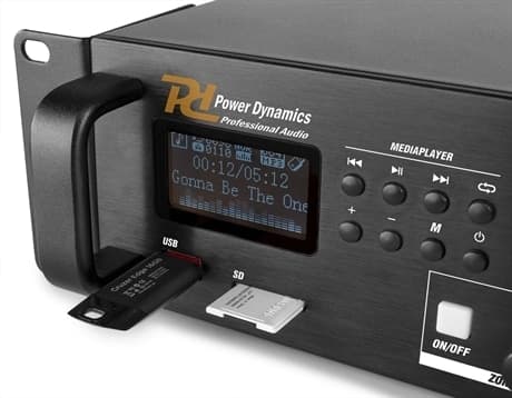 Power Dynamics PDV240MP3 240W/100V 4 zons Förstärkare,BT