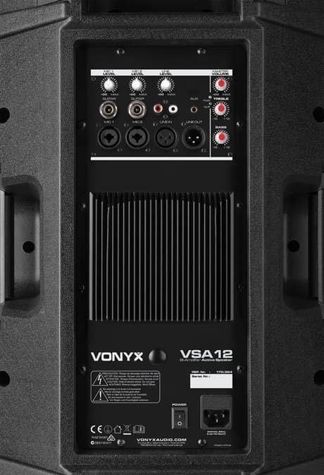 Vonyx VSA12 2 x slutsteg Aktiv högtalare, 12" 800W Peak effekt
