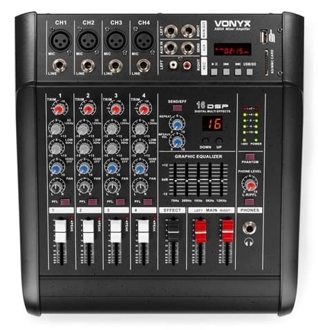 Vonyx AM5A 5 kanaler Förstärkare Mixer BT