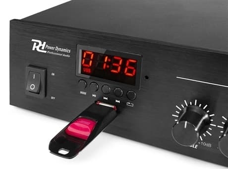 Power Dynamics PDM25 100V Mixer, Förstärkare, 25W BT/MP3