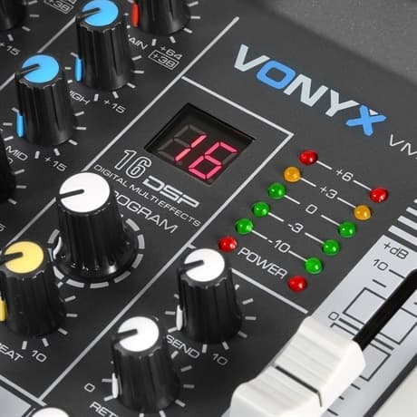 Vonyx VMM-K602 mixer 6kanaler/BT/Eko/USB, inspelning