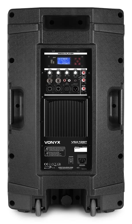 Vonyx VSA12BT Aktiv högtalare med 2 slutsteg, 12" 800W Peak effekt BT/MP3