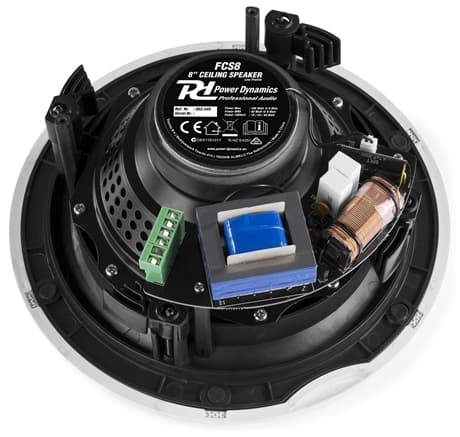 Power Dynamics FCS8 Lågprofil, Takhögtalare, 100V 8"