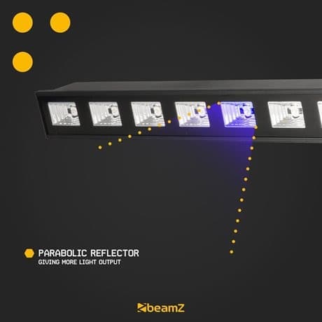 BeamZ BUV93 LED Blacklight BAR med hög effekt på 8x 3W