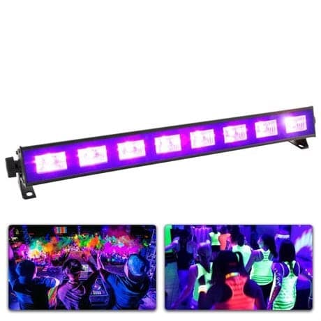 BeamZ BUV93 LED Blacklight BAR med hög effekt på 8x 3W Svart