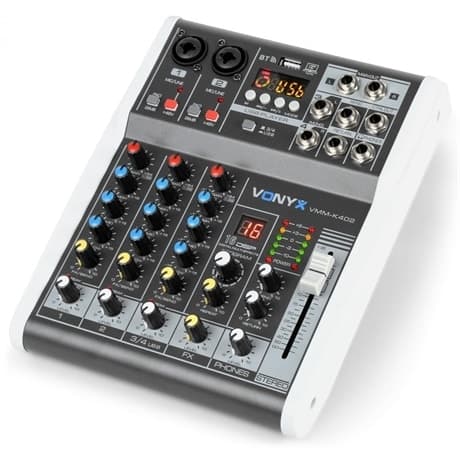 Vonyx VMM-K402 MusikMixer 4kanaler/BT/Eko/USB inspelning