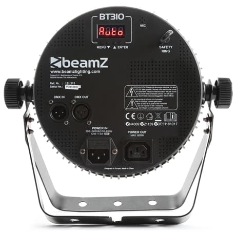 Beamz BT310 Flat PAR 12x6W 4-1 DMX IRC
