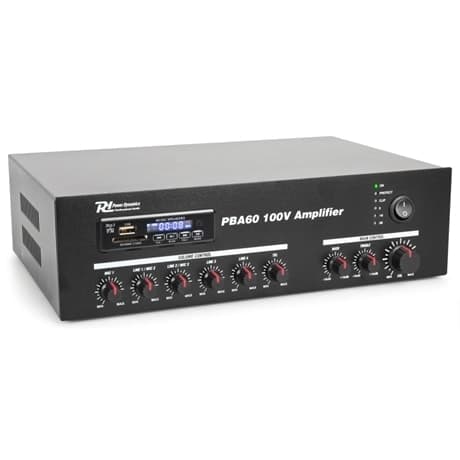 Power Dynamics PBA60 100V, Förstärkare, 60W USB/MP3/BT