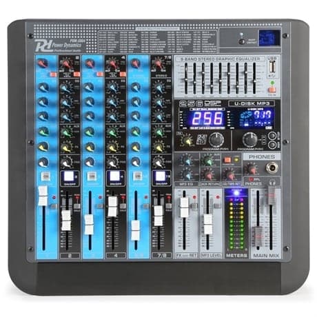 Power Dynamics PDM-S804 Scen Mixer 8 kanaler, BT, DSP/MP3