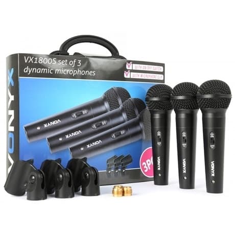 Vonyx VX1800S Dynamiskt mikrofonset 3st