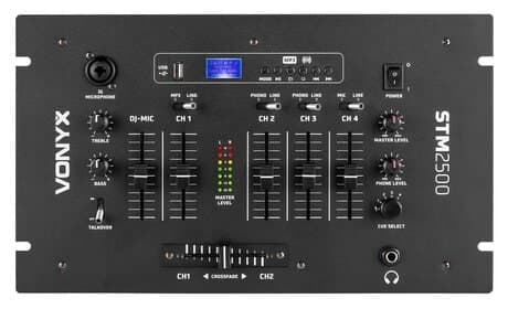 Vonyx STM2500 Mixer 5 kanaler, USB, BT, MP3
