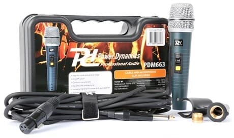 Power Dynamics PDM663 Dynamic Microphone in Case