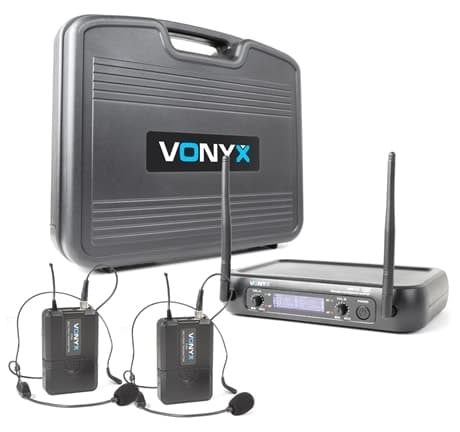 Vonyx WM73H Trådlöst UHF 2ch headset display