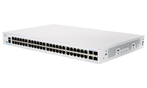 SWITCH CISCO CBS250 Smart 48-port GE, 4x1G SFP "CBS250-48T-4G-EU" (timbru verde 2 lei) Sølv