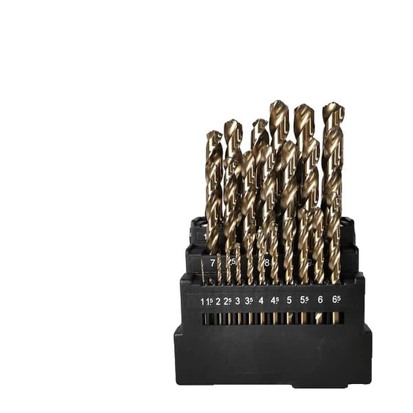 HSS Spiralbor Sæt, 3-kantet hoved, Høj Kobolt, 19 stk 25PCS