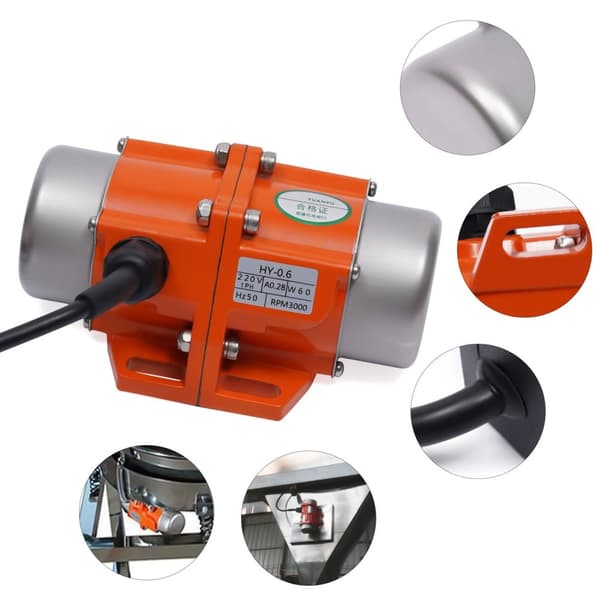 Vibrationsmotor, 1-fas, 60W effekt, 3000RPM hastighet