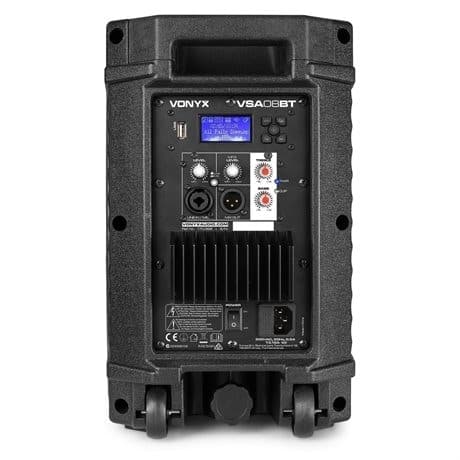 Vonyx VSA08BT aktiv högtalare Bluetooth - 250W Peak Power, dubbelförstärkt med mp3-spelare