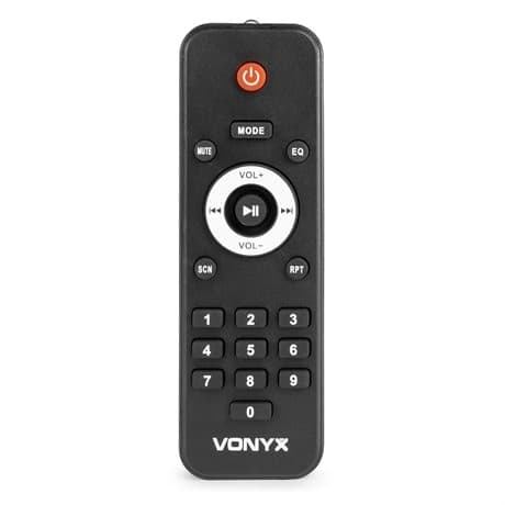 Vonyx VSA08BT aktiv högtalare Bluetooth - 250W Peak Power, dubbelförstärkt med mp3-spelare
