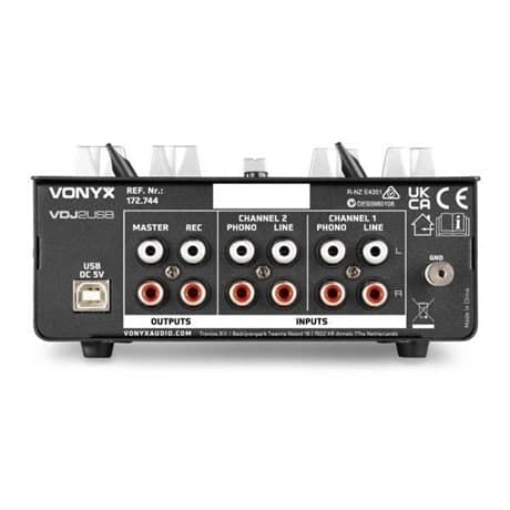 Vonyx VDJ2USB - 3-kanals stereo USB DJ mixer