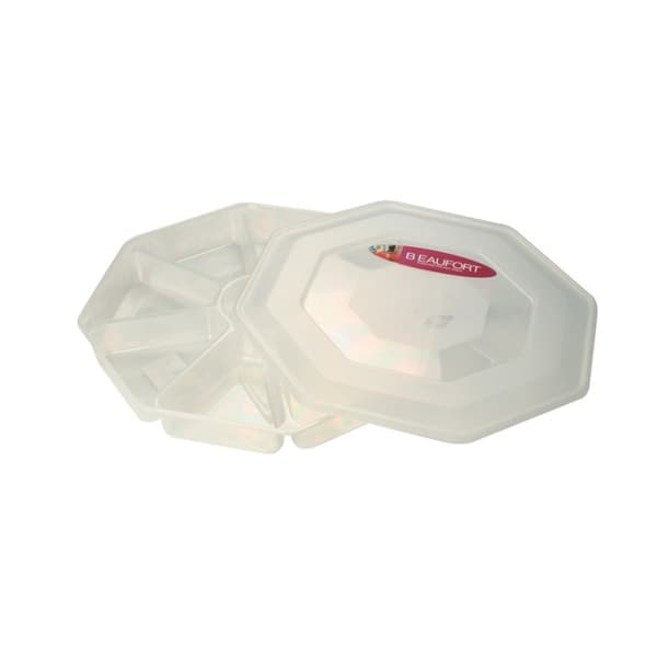 Beaufort 8 Section Nibbles Tray. Clear One Size
