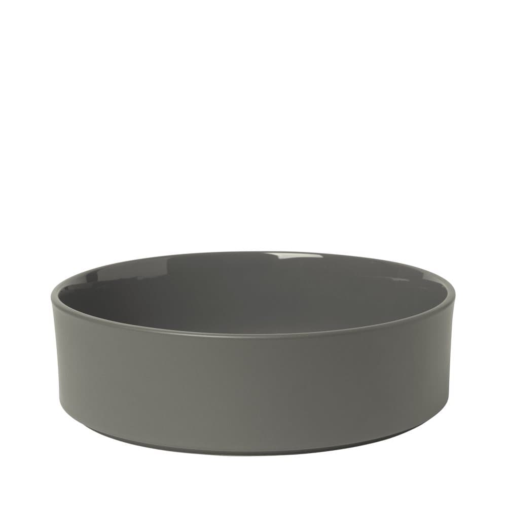 Pilar Skål 27 cm Glaserad Keramik Pewter