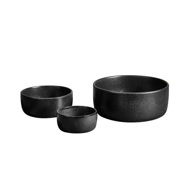Raw Skål Sæt m/3 Gaveæske Titanium Black