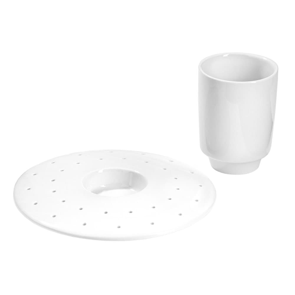 Dippskål och Tallrik med Hål för Tandpetare