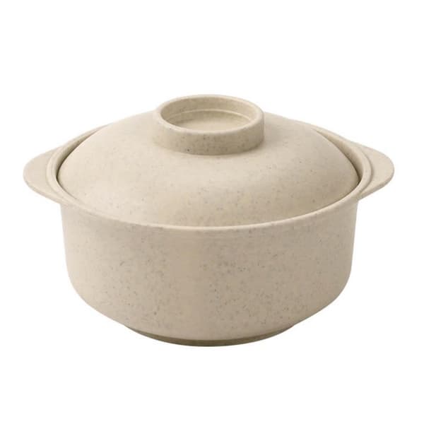 Nudelskål med lokk - Beige