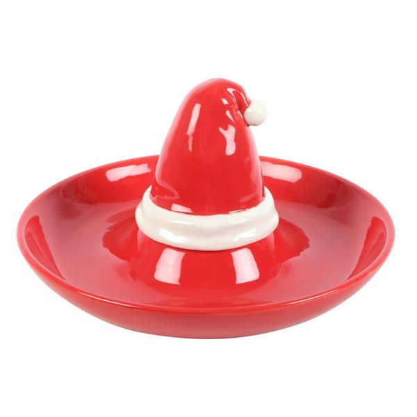 Something Different Chip And Dip Santa Hat Dish Red/White One Size