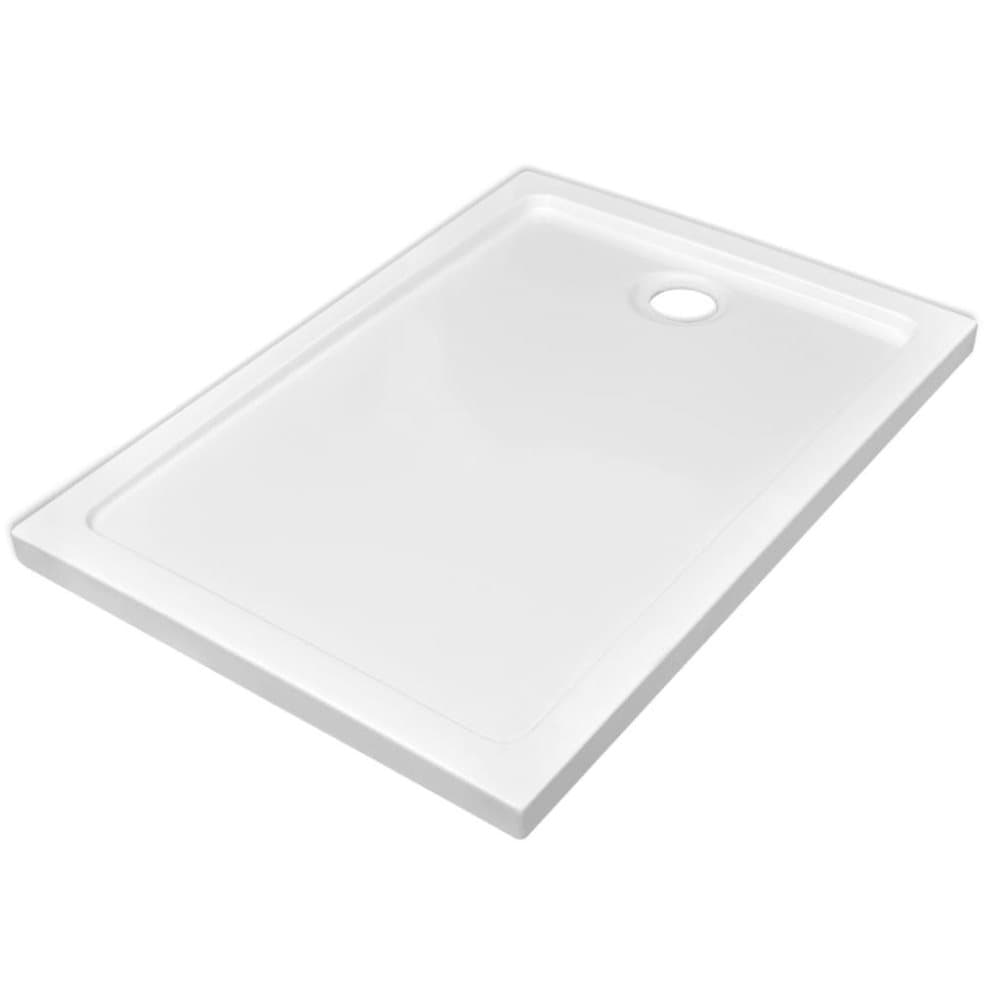 vidaXL rektangulært ABS brusekar 70 x 100 cm hvid
