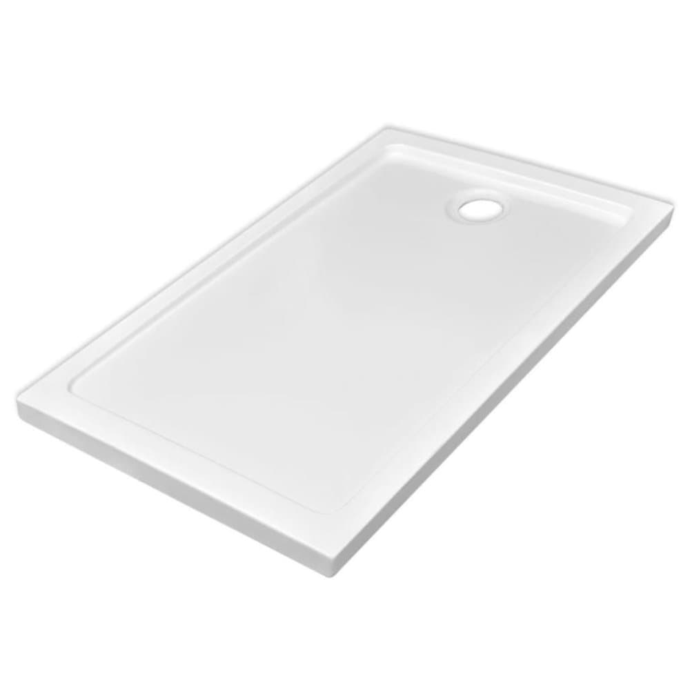 vidaXL rektangulært ABS brusekar 70 x 120 cm hvid