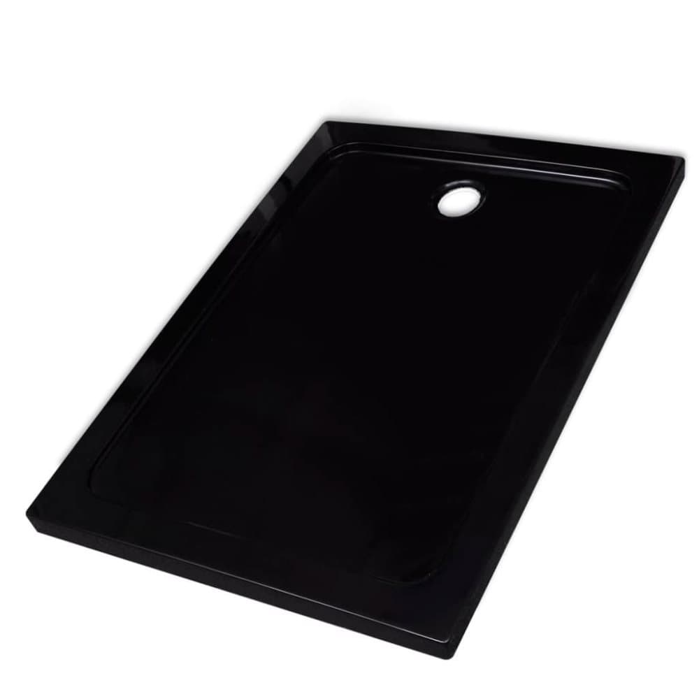 vidaXL vidaX brusekar rektangulær ABS 80 x 110 cm sort