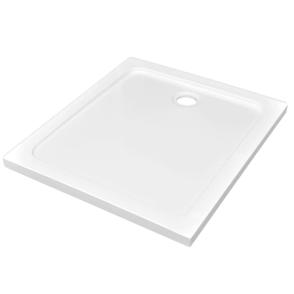 vidaXL rektangulært ABS brusekar 80 x 90 cm hvid