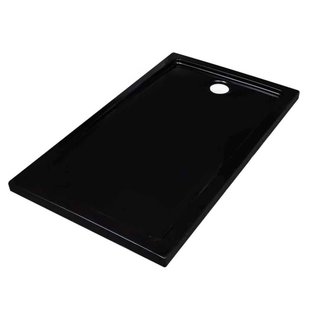 vidaXL vidaX brusekar rektangulær ABS 70 x 120 cm sort
