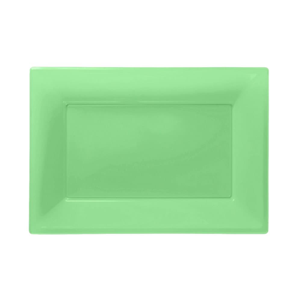 Amscan Plastic Rectangular Party Platters (Pack Of 3)