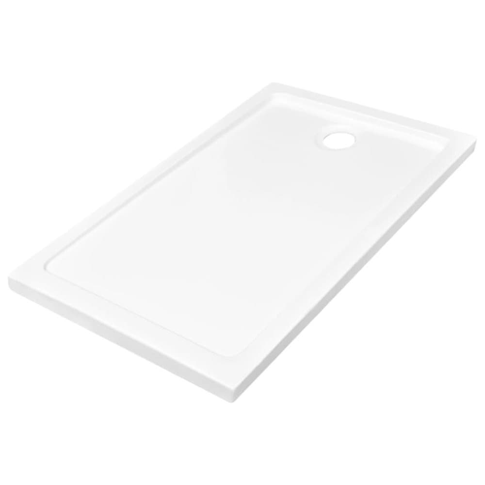 vidaXL brusekar 70x120 cm ABS hvid