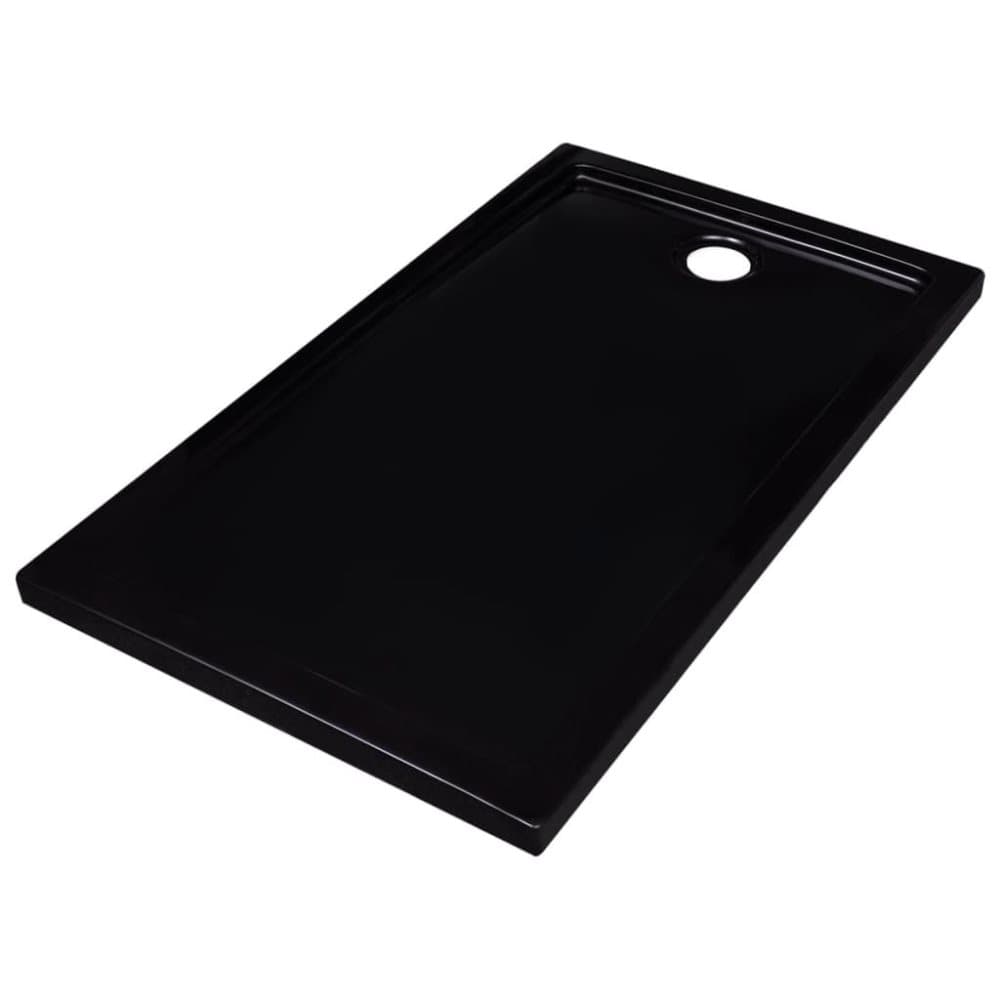 vidaXL brusekar 70x120 cm ABS sort