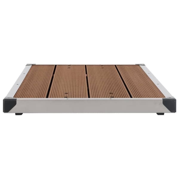 vidaXL udendørs brusekar 110 x 62 cm WPC rustfrit stål brun