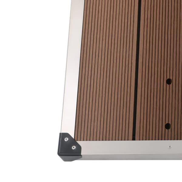 vidaXL Utendørs dusjbrett WPC rustfritt stål 110x62 cm brun