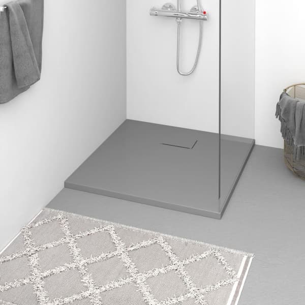 vidaXL brusekar 80x80 cm SMC grå