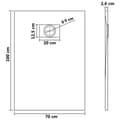 Miniatyrbild 8 av 10: vidaXL Duschkar SMC brun 100x70 cm