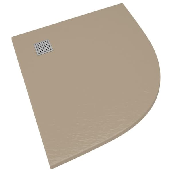 vidaXL brusekar SMC 90x90 cm brun
