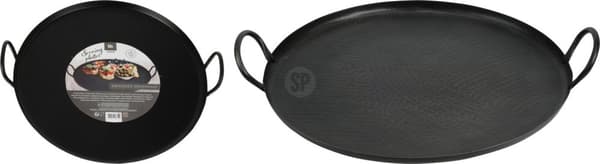 Fat Bricka Uppläggning Svart Metall 40 cm