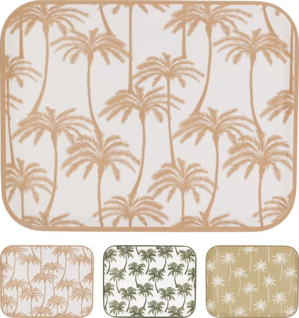 Bricka Palmer Beige/Vit Melamin