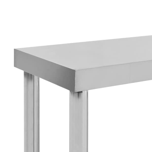vidaXL tophylde i 2 niveauer til arbejdsbord 120x30x65 cm rustfrit stål