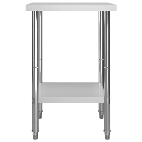vidaXL Arbeidsbord for kjøkken 60x60x85 cm rustfritt stål