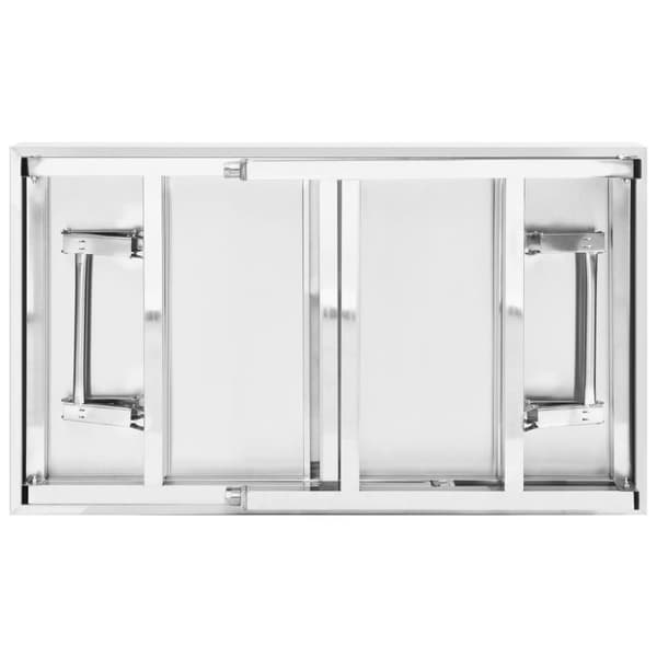 vidaXL Sammenleggbart arbeidsbord kjøkken 100x60x80 cm rustfritt stål