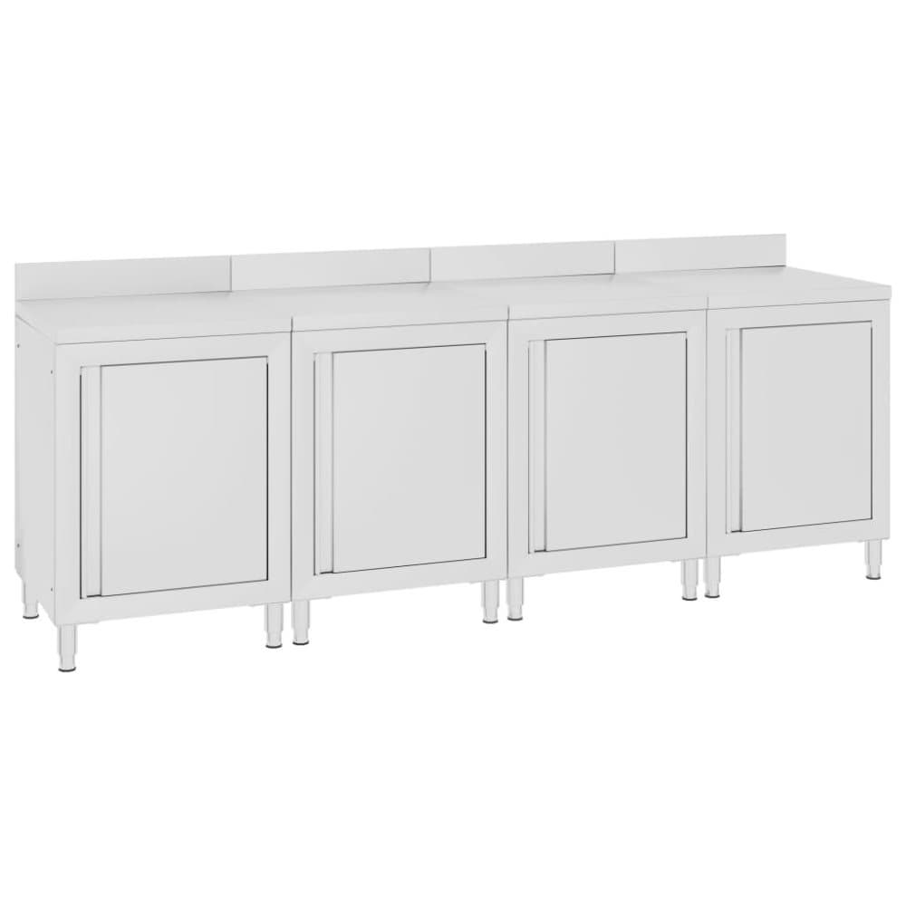 vidaXL Arbetsbänk för storkök 240x60x96 cm rostfritt stål